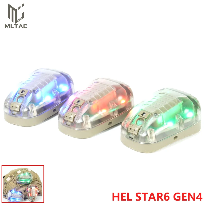 

Тактический фонарь для шлема HEL STAR 6 GEN4 GEN3, красный, зеленый, синий, ИК-стробоскоп, водонепроницаемый уличный сигнал безопасности, вспышка, лампа в виде божьей коровки