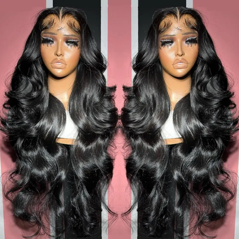 Transparent Lace Front Human Hair Wigs For Women Brazilian Body Wave Remy Wig 13X6 13X4 Lace Frontal Wig 360 Full Lace Wig 180%