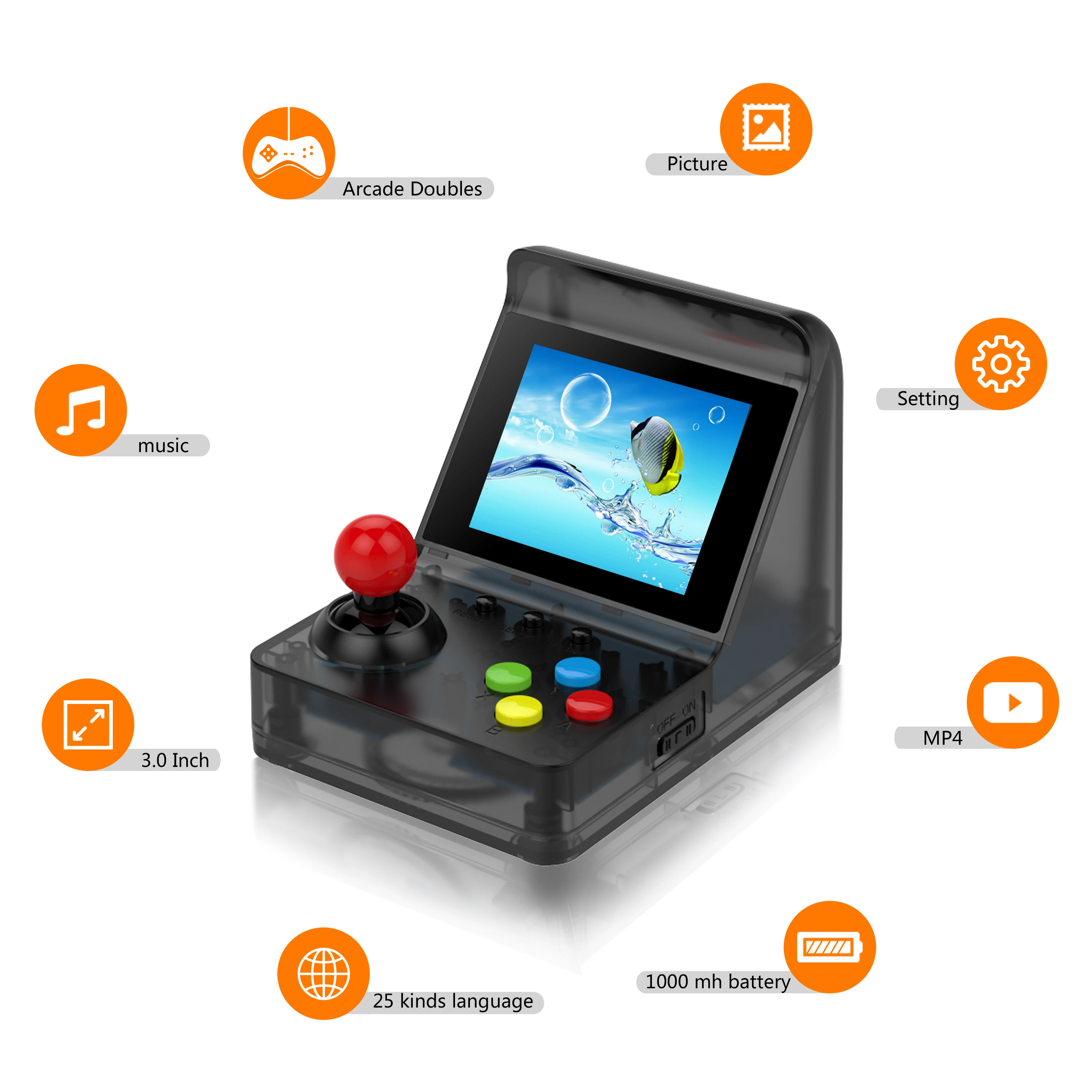 Retro Portable Mini Handheld controle Arcade Game Console 32Bit 520 Games Video Handheld Game Player Joystick Kid Gift