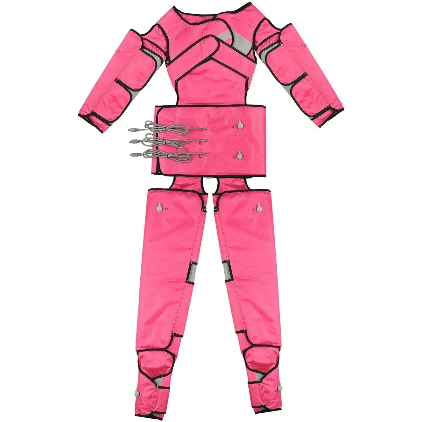 آلة تدليك ضغط الهواء علاج الضغط آلة فقدان الوزن الساقين قدم الخصر الأسلحة مجموعة (الوردي)