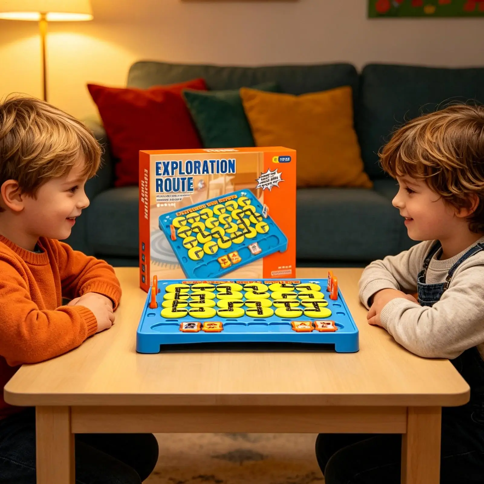 Family Board Games Kids Route Rotating Puzzle Toy Logic Puzzle Board Game Home Apartment Dormitory Party School Classroom