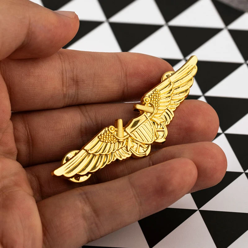 Flight Officer Wings Badge Gold Finish Miniature Medal of Challenge Coins