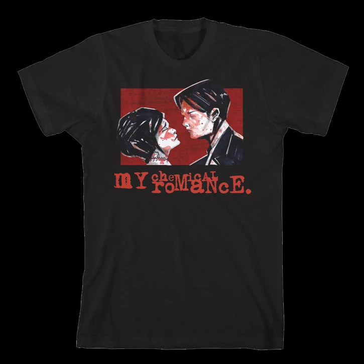 Faces My Chemical Romance Band T-Shirt Cotton Graphic Tee Men Women Summer Streetwear
