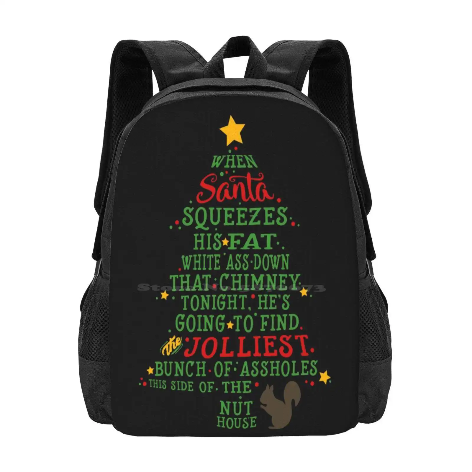 Jolliest Bunch Of A-Holes Backpack For Student School Laptop Travel Bag Tree Funny Holiday 1980S Chevy Chase National Lampoons