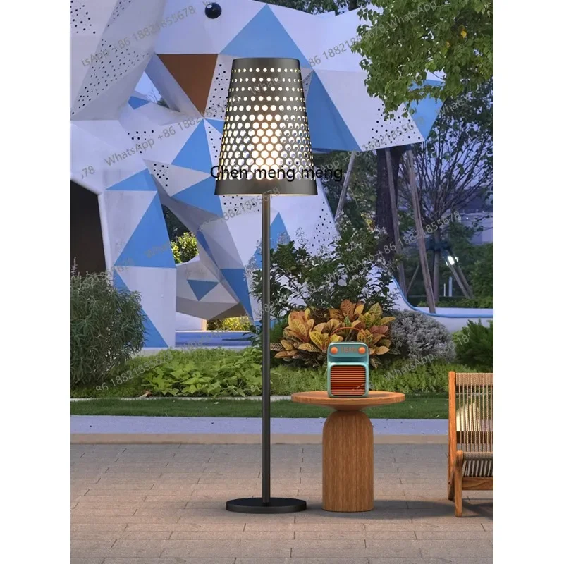 Outdoor solar pole garden light community villa garden leisure area personalized floor lamp balcony atmosphere light