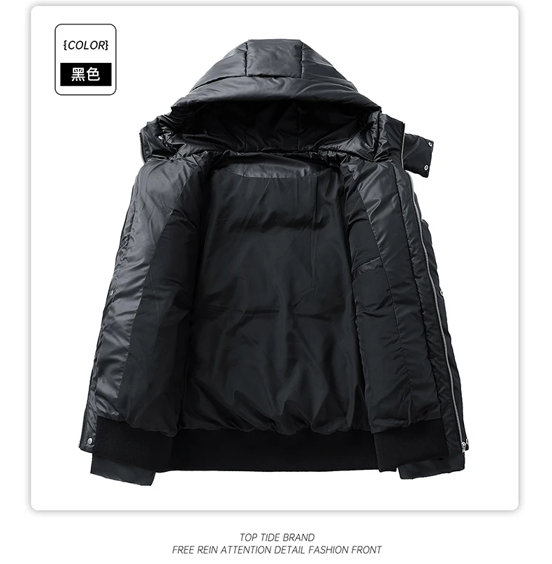 เสื้อแจ็คเก็ตพาร์กาสำหรับผู้ชายฤดูหนาวแบบใหม่ อุ่น หนา กันลม เสื้อแจ็คเก็ตกันลมแบบหนา เสื้อโค้ทบุผ้าฟลีซ เสื้อแจ็คเก็ตเก็บความร้อนสำหรับผู้ชาย