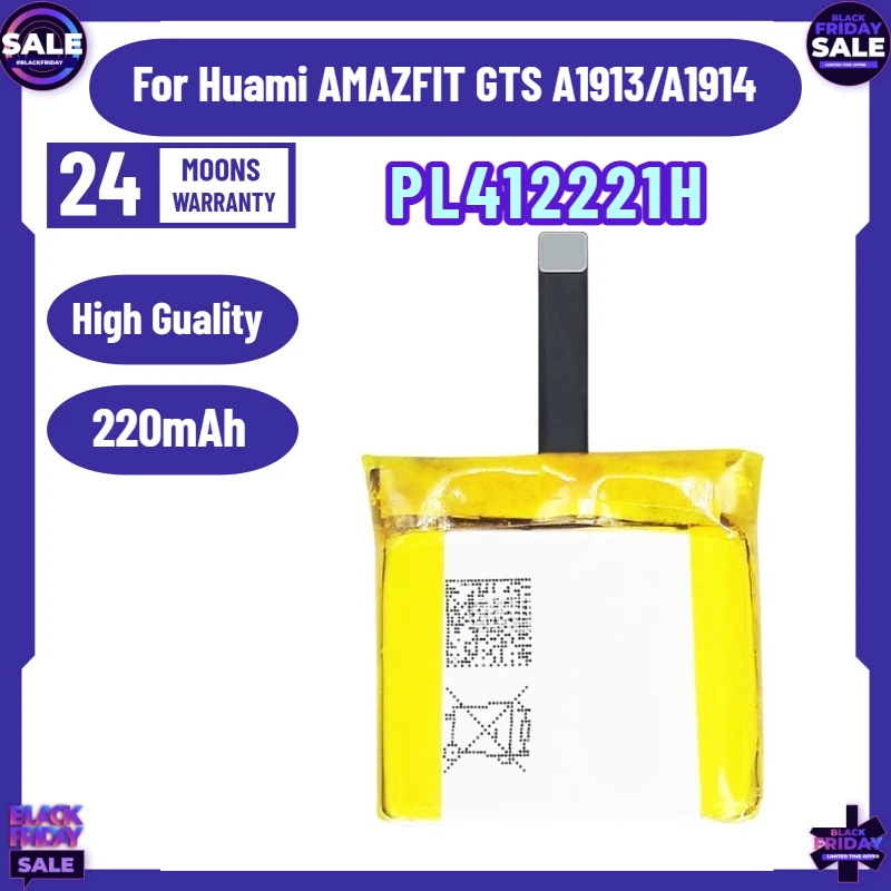 

New 220mAh PL412221H Battery Suitable for Huami AMAZFIT GTS A1913/A1914 Watch Battery