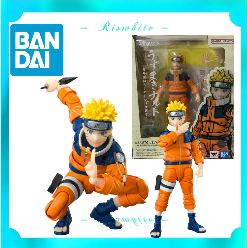 In Stock 100% Original Bandai SHF S.H.Figuarts Uzumaki Naruto Anime Collectible Gift Articulated Action Figure Model Toy