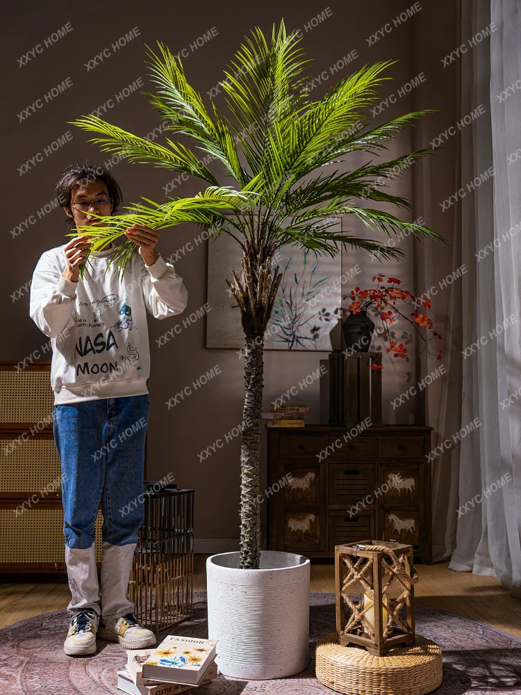 Super Large Artificial Green Plant Coconut Tree Bionic Fake Trees Plant Landscape Bonsai Ornaments