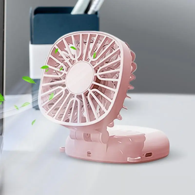 Ventilatore portatile portatile 3 ventola di raffreddamento a velocità silenziosa ventola da tavolo di ricarica USB ventole da collo elettriche per cartoni animati dispositivo di raffreddamento per donna uomo bambini