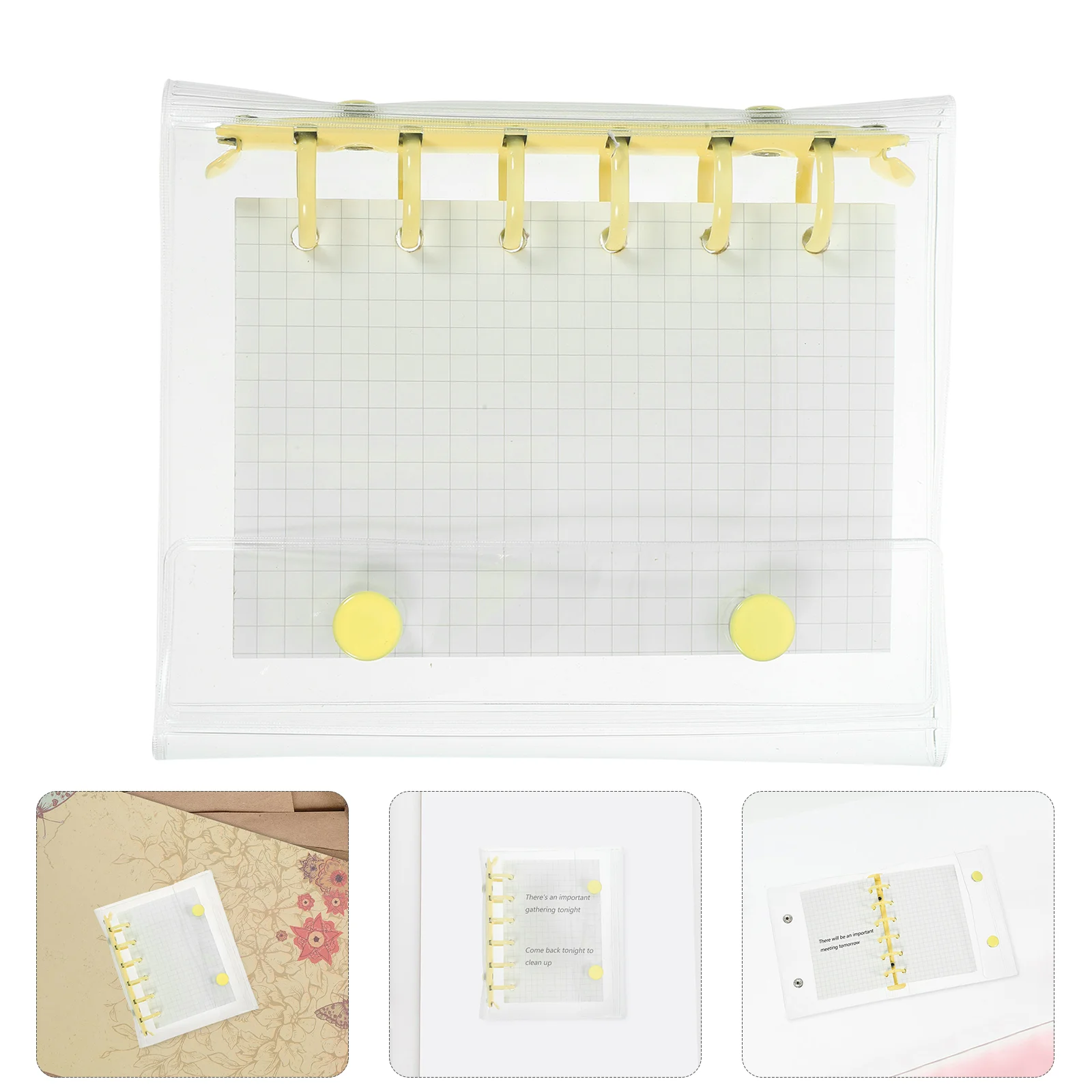 Mini fichário pequenos blocos de notas em branco scrapbook espiral caderno elegante destacável viagem