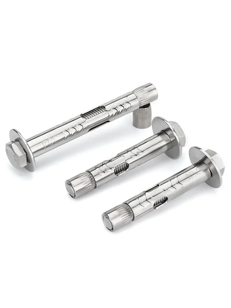 M6M8M10M12 304 ze stali nierdzewnej A2 zewnętrzna kołek rozporowy z łbem sześciokątnym beton kotwica śruba wbudowana śruba rozprężna L = 40 ~ 150mm