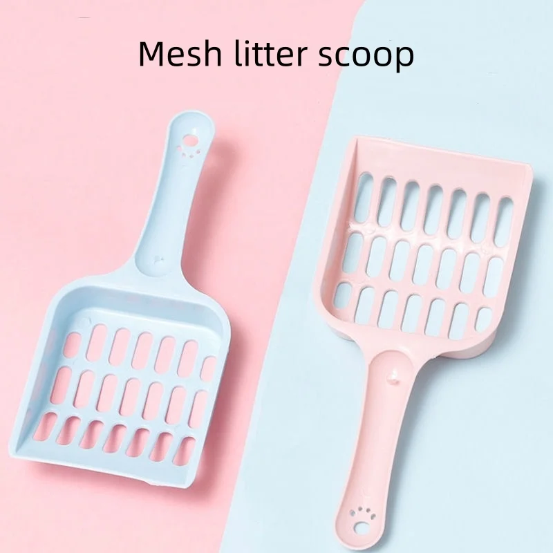Candy Color Horizontal Handle Cat Litter Scoop Pet Poop Shovel Lightweight Cat Toilet Cleaning Tool For Indoor Kitten Pet Care