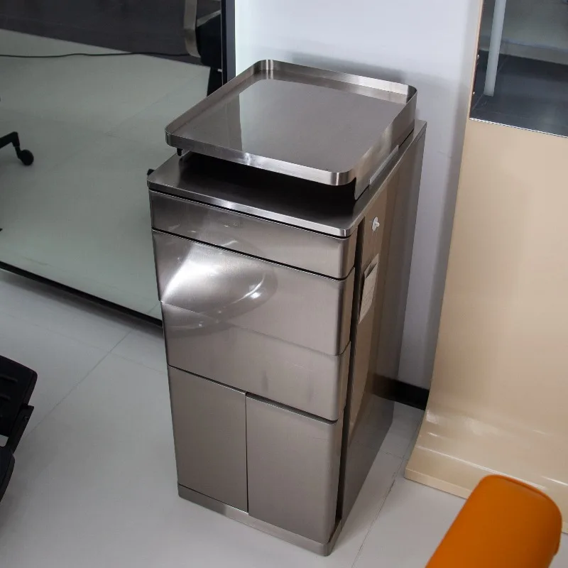Stainless Steel Modern Salon Storage Cabinet Rolling Hair Salon Trolley Cart Drawers Barber Shop Organizer Beauty Equipment