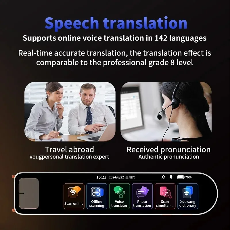 A29S مترجمون اللغات مترجم عربي مسح الترجمة القلم آلة إلكترونية جهاز مترجم اللغة الصوتية