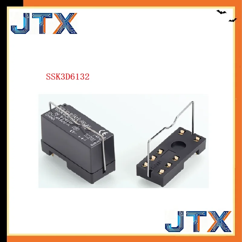 1PCS/LOT Pin Type Slim Solid State Relay Soldering Base SSK 5V 12v 24V relays DC Control DC/AC 3A 4A 10A Replace G2R-1 Non-conta