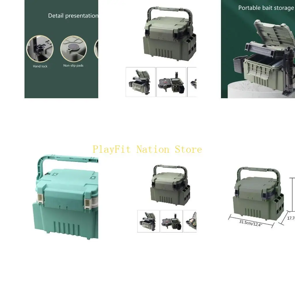 

242F Коробки для рыболовных снастей Коробка для хранения крючков Двухслойная высокопрочная рыболовная коробка