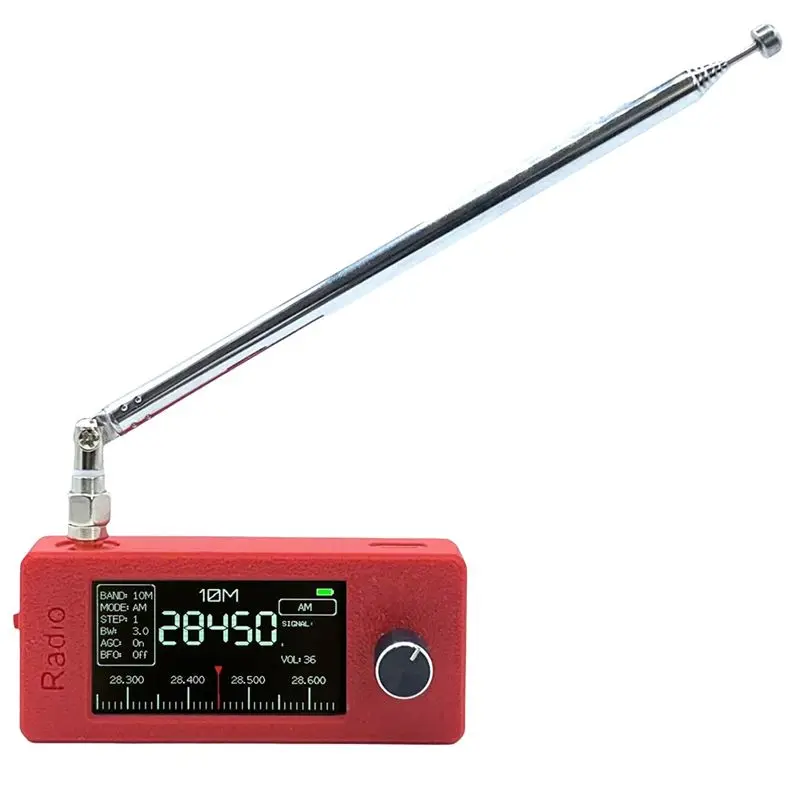 ABGN 0.5-108Mhz Pocket Size SI4732 Radio, Receiver, Mini Radio, Telescopic Antenna ESP32-S3 LSB SW MW VHF Pocket Radio