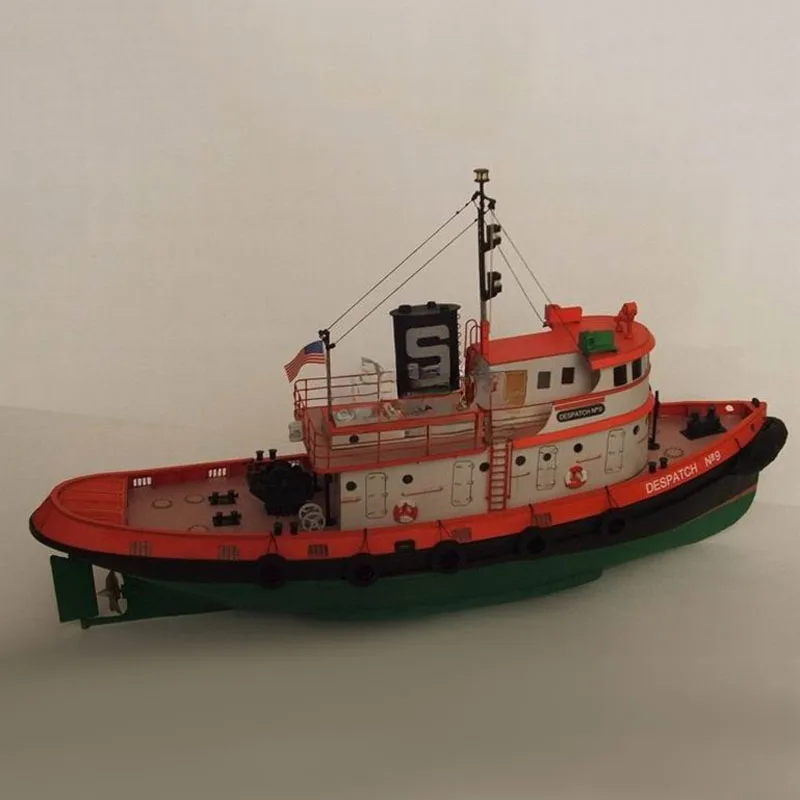 1/72 Dock Tugboat Paper Model Ship Freighter Kit DIY Handmade Paper Model Toy Gift Puzzle Ship Model Decorative Ornaments