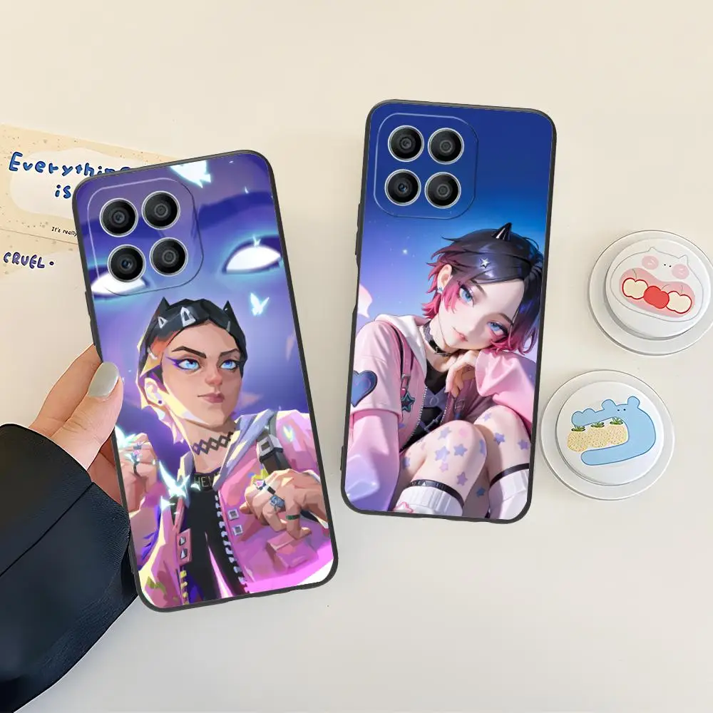 Valorant cravo caso do telefone móvel para honra 90 80 70 60 50 30 20 10 9 8 7 pro s se lite 5g cor capa protetora muito luxo