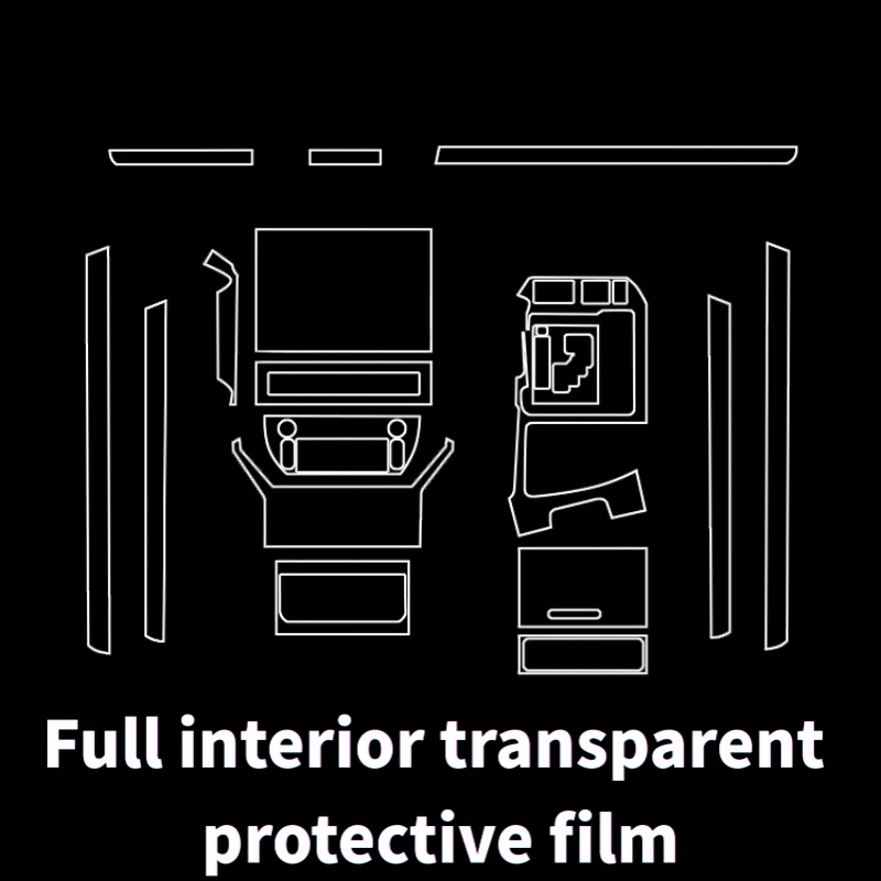 For 2020 Land Cruiser modified interior film center console gear shift protection film transparent film