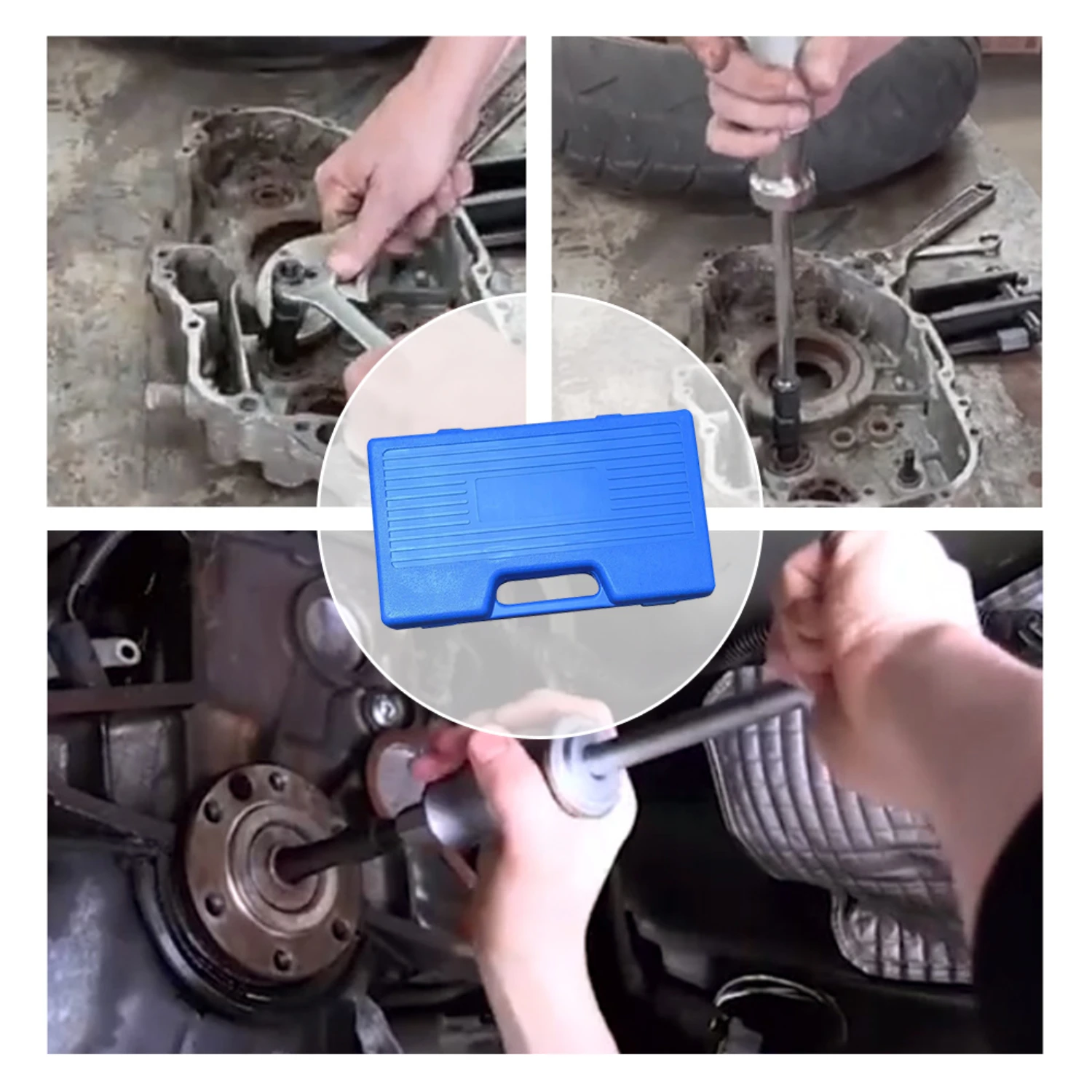 Industrial Grade 12Pcs/set Bearing Puller Set - Slide Hammer Design with Internal Extractors for Automotive and Machinery Repair