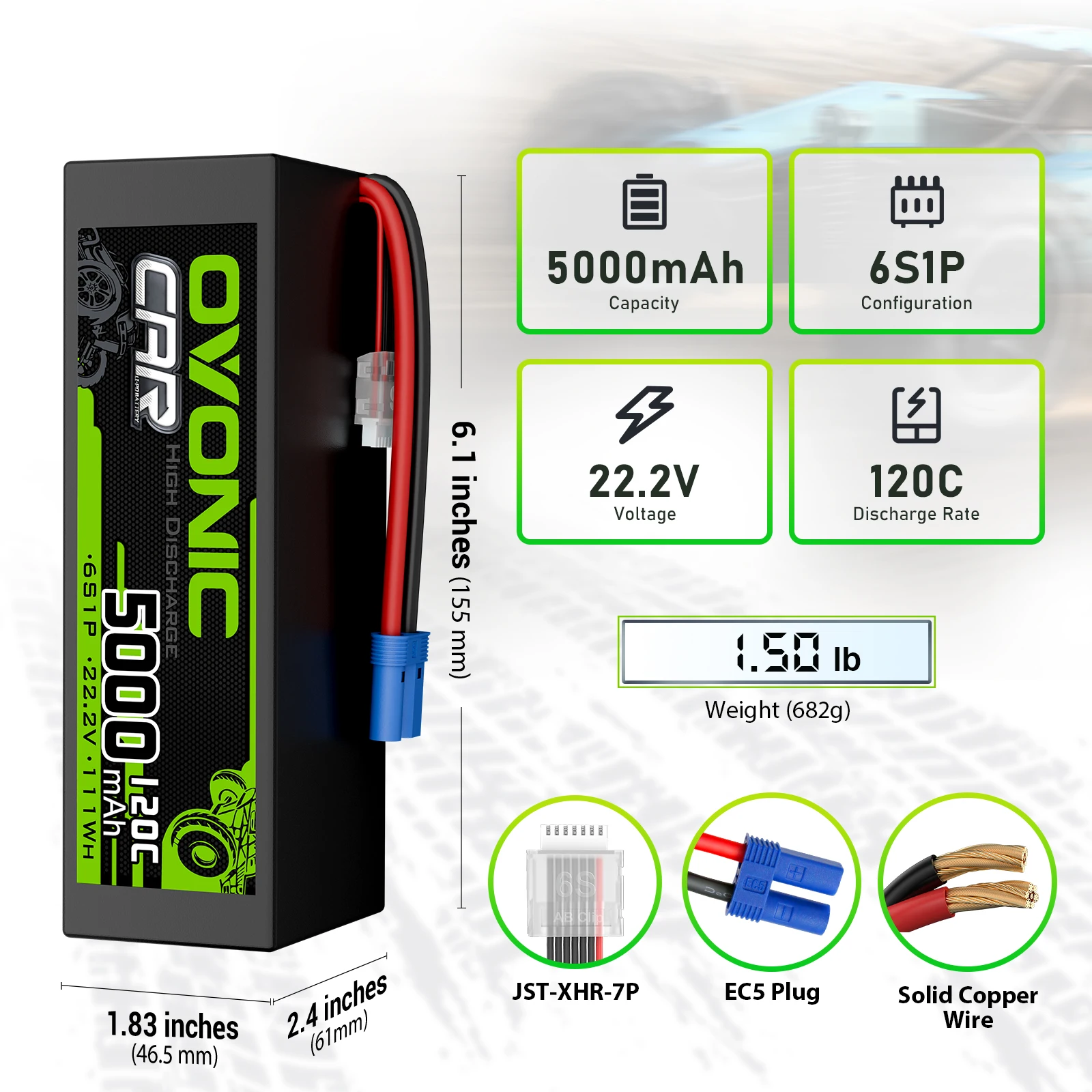 OVONIC 6S Hard Case LiPo Batte - Drone Battery 6S review and price