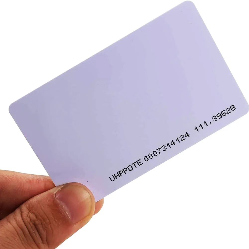 Carte intelligente de proximité RFID ID 125 kHz, 0,8 mm d'épaisseur pour système de contrôle d'accès et présence du temps (letre uniquement)