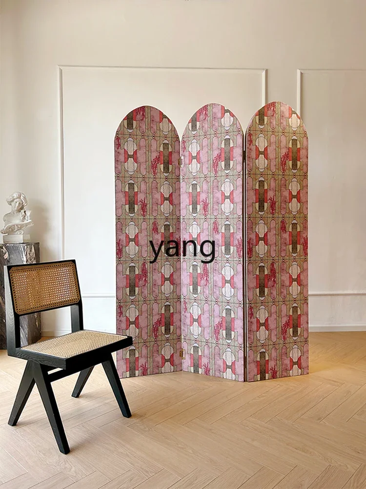 L'm'm light luxury screen partition wall folding screen blocking entrance flower and grass wind block flat air curtain