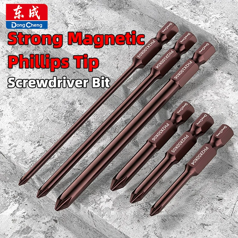 Phillips Screwdriver Bits Set S2 Steel Magnetic 1/4 Hex Shank PH00 PH0 PH1 PH2 Slotted Anti Rust High Hardness Driver Bits