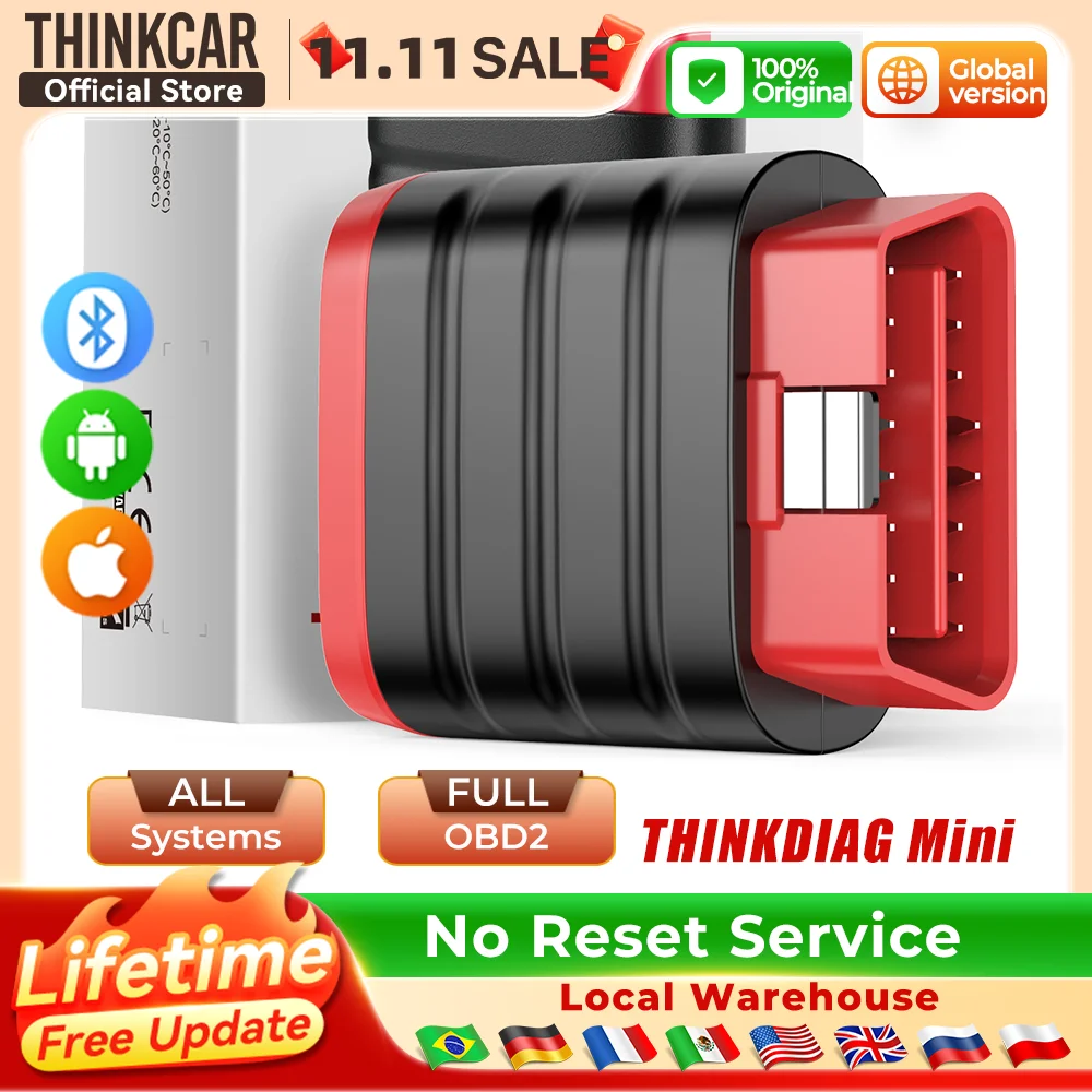 Lifetime Free THINKCAR THINKDIAG MINI OBD2 Scanner Car Scanner Automotive Diagnostic Tools Code Reader Car Full System Diagnosis