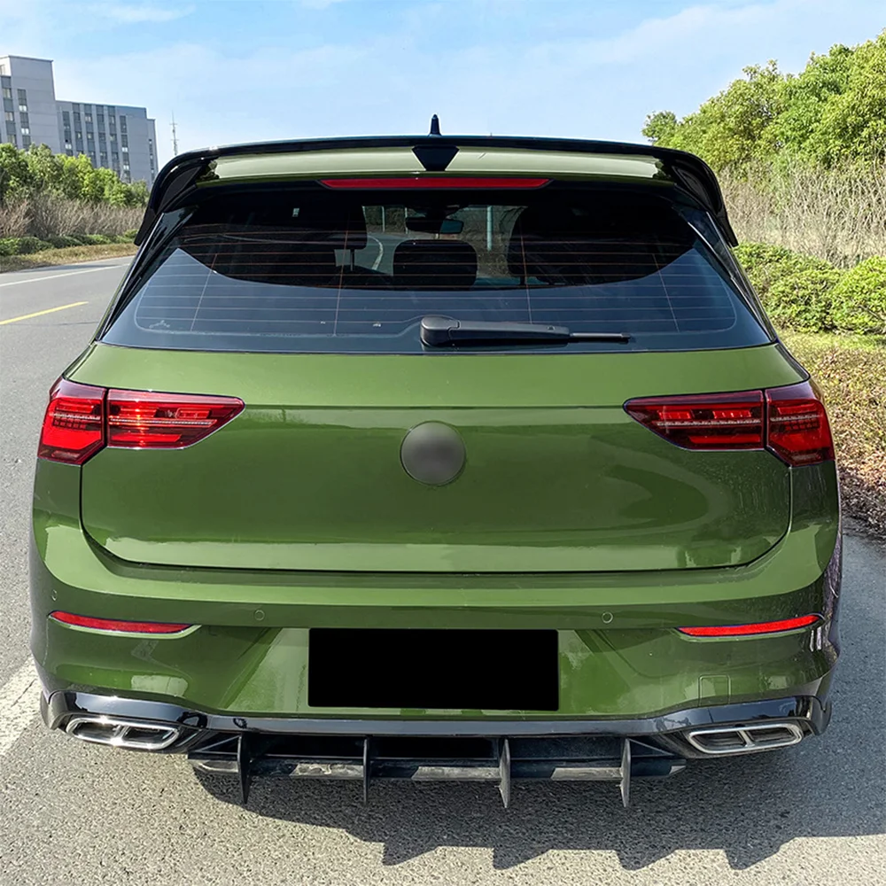 

For Volkswagen VW Golf 8 MK8 GTI GTD R 2020 2021 2022 2023 Rear Roof Spoiler Wing Rear Trunk Lip Spoiler Cap CS Style Wing