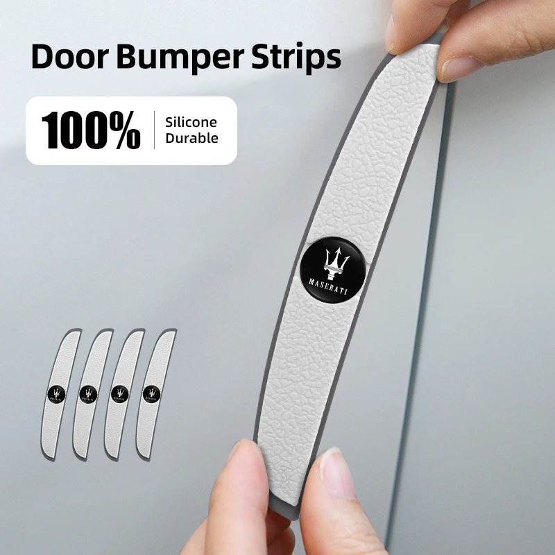 Tira anticolisión de goma para puerta de coche, pegatina protectora de espejo retrovisor para Maserati Granturismo GranCabrio Quattroporte GTS, 4 Uds.