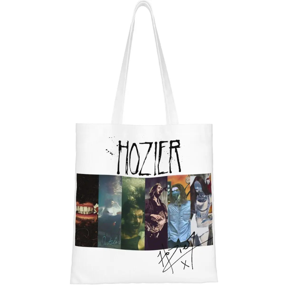 Musician Singer Hozier Canvas Tote Handbag HP Fan Gift Hozier Song Album Shoulder Bags Shopping Bags for Unisex