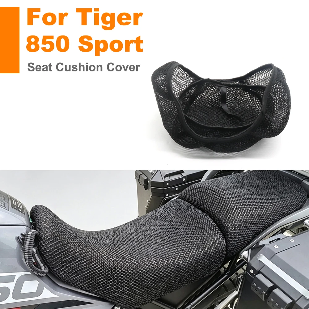 For Tiger 850 Sport Tiger850 Motorcycle 3D Mesh Fabric Seat Cover Breathable Airflow Cushion Waterproof Sunproof Saddle