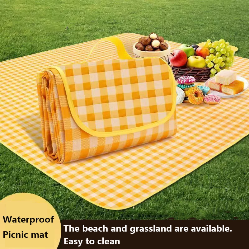 Picknickmatte, feuchtigkeitsbeständige Matte, verdicktes Picknicktuch für den Außenbereich, wasserdichte Camping-Sitzmatte, tragbares Zelt, klappbare Bodenmatte
