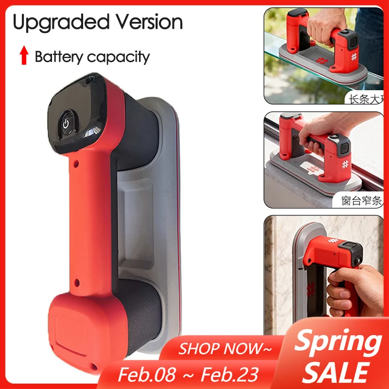 

Ширина 9 см, мини-электрическая вакуумная присоска, нагрузка 200 кг, интеллектуальный вакуумный воздушный насос для гранитной плитки, стекла, узкие полоски, материалы