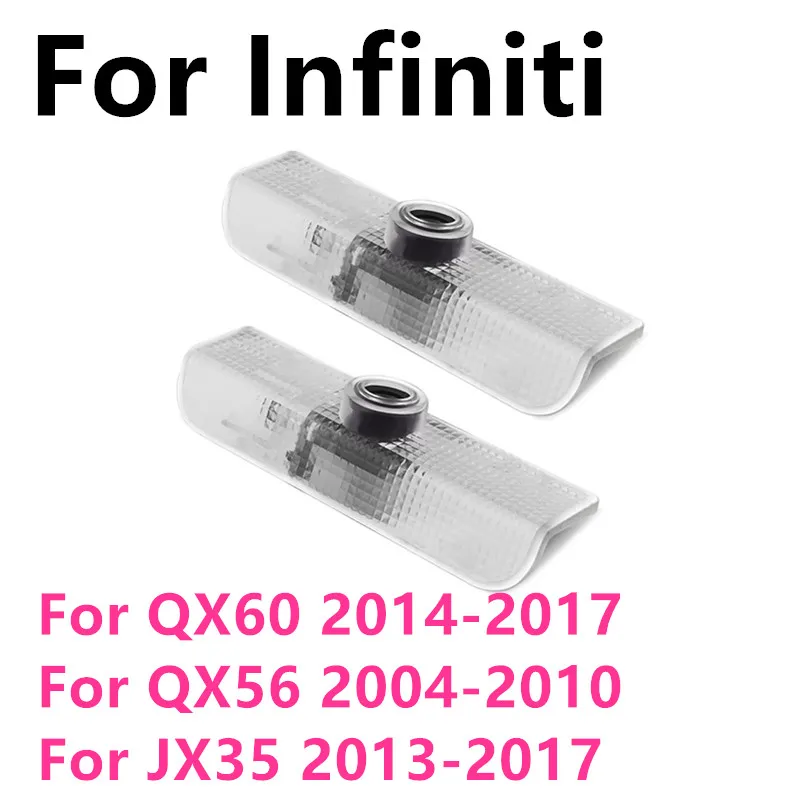 2PCS HD Glass Lens Car Door Light Laser Decor Projection Lamp For Infiniti QX60 QX56 JX35 2013 2014 2015 2016 2017