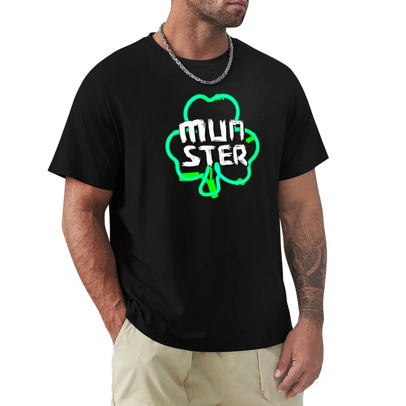 Munster, Neon Shamrock, MUNSTER Ireland T-Shirt Dry Fit Athletic Short Sleeve Shirt