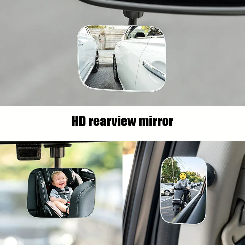 Blind Spot Mirror for Car HD Convex Mirrow Square 360 Adjustable Wide Angle Car Rear View Side Mirror Parking Auxiliary Mirrors view 5