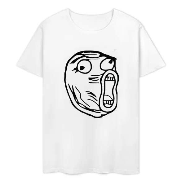 مجنون الرموز التعبيرية طباعة القطن الخالص تي شيرت للجنسين شارع العليا موضة الاتجاه متعة مضحك الجرافيك تي شيرتات قصيرة الاكمام فضفاضة بلايز عادية