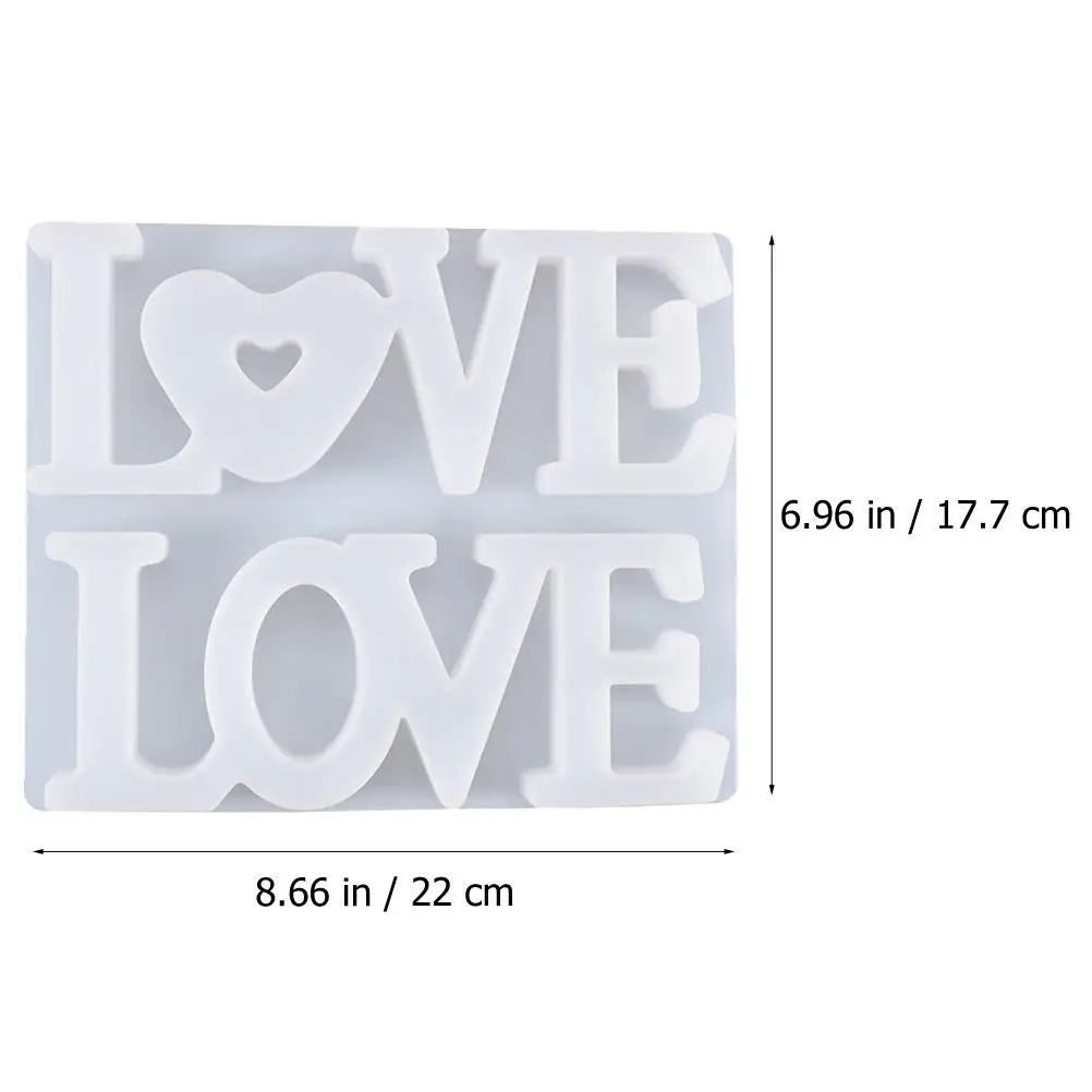 Love Silicone Mold White Crystal Epoxy Hanging Tags Cake Mould Eco Friendly Tear Resistant Craft Decorative Creative