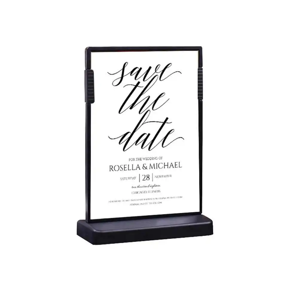 

210*148 A5 Label Frame Stand T Sign Poster Frame Label Holder Price Talker Label Frame Desk Table Sign Holder Name Card Case