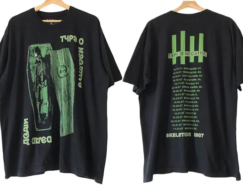 Type O Negative Dead Again Sleletour Band graphic 2 side Shirt men women KTV5653