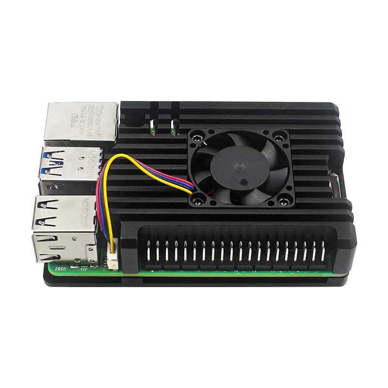 

Raspberry PI Generation 5 shell aluminum alloy with cooling fan protection shell passive radiator