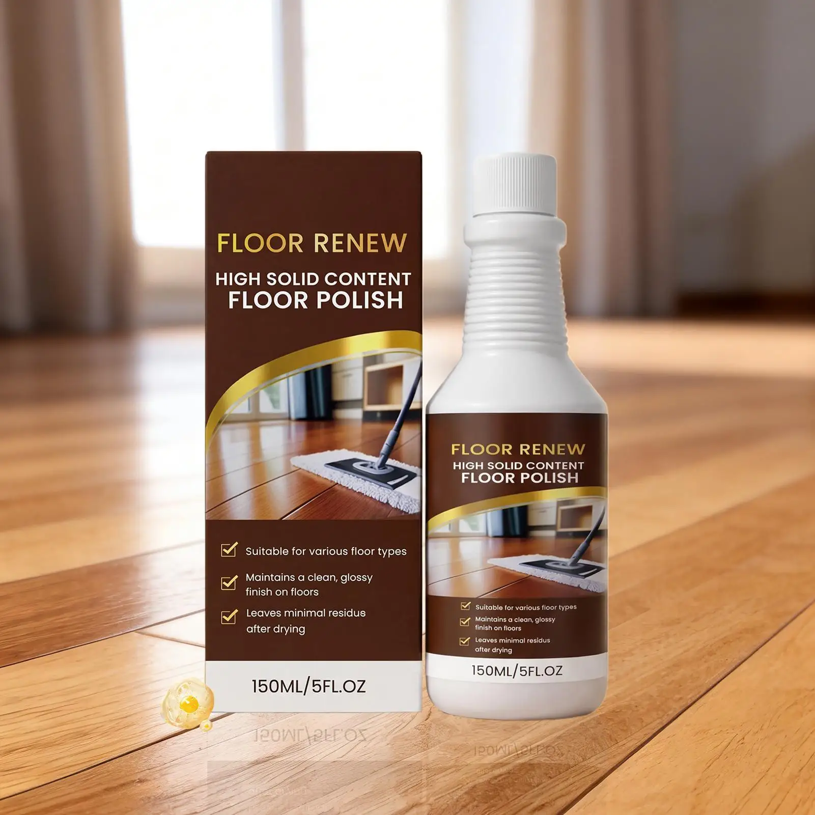 150ml Floor repair polishing agent glossy wood floor composite floor floor polishing agent can restore the luster of the floor