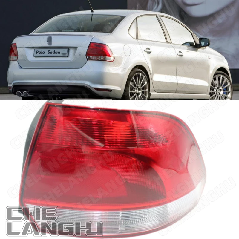 Right Side Tail Light For VW Polo Vento Sedan Saloon 2011 2012 2013 2014 2015 Car Rear Light Tail Light Without Bulbs