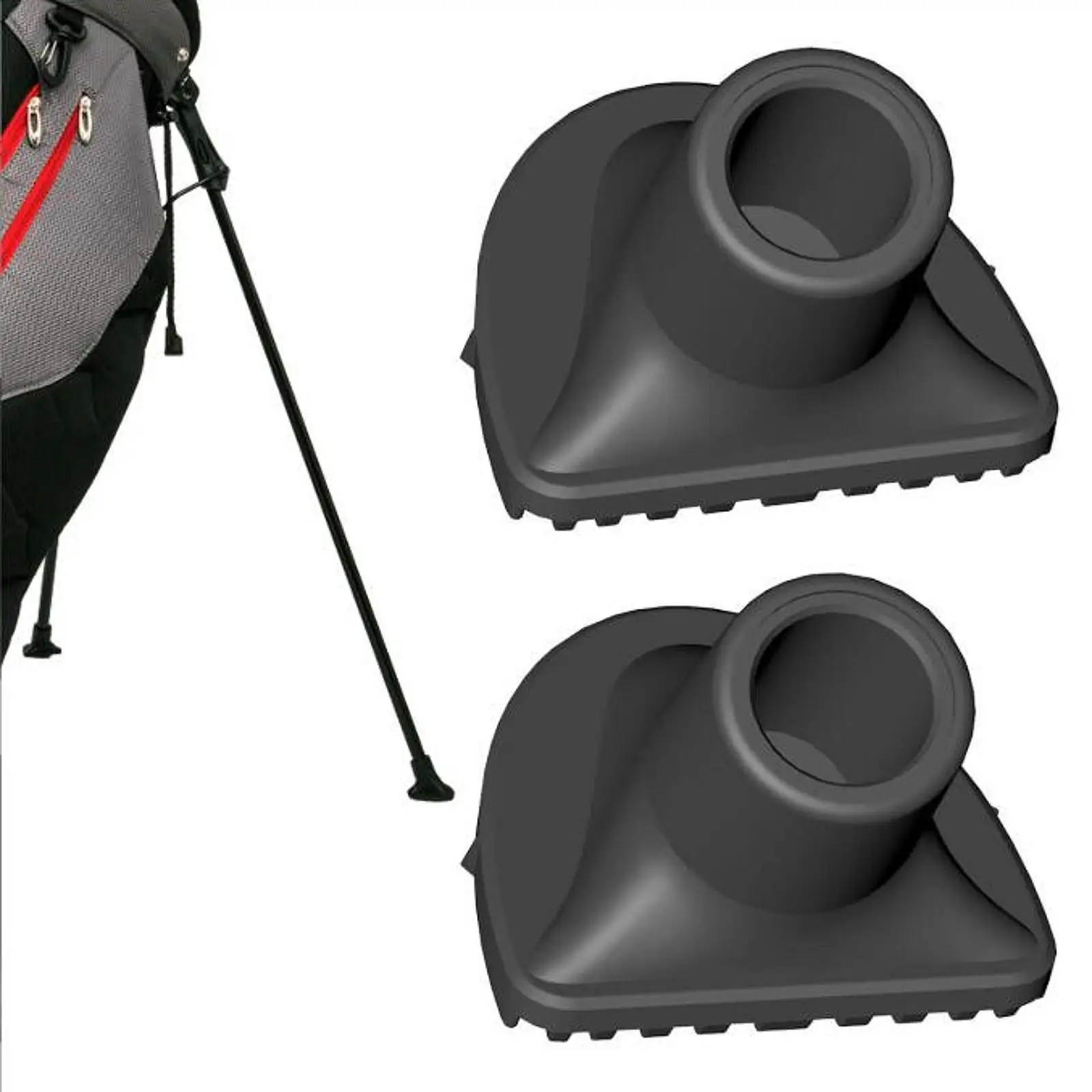 

Essential Golf Bag Stand Feet Silicone Non Slip Protector Strong Grip Attachment for Golf Stand Bags