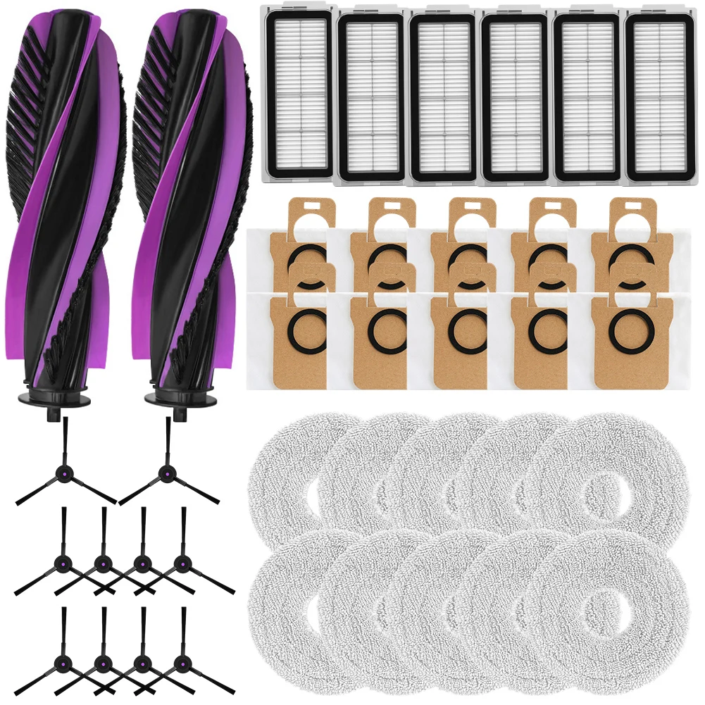 

For JONR-P20 PRO /T5 PRO Vacuum Cleaner Accessory Set 1 Set Side Brush, Filters Mop, And Dust Bags