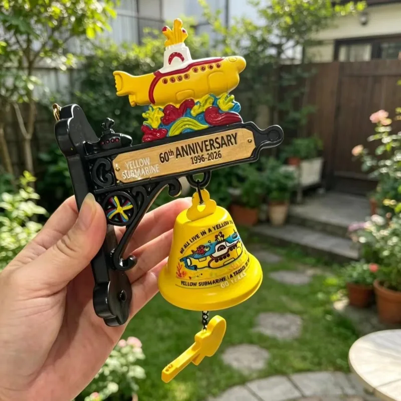 New Resin Yellow Submarine Beatles 60th Anniversary Commemorative Doorbell Wall Decoration Clock Room Decoration Accessories